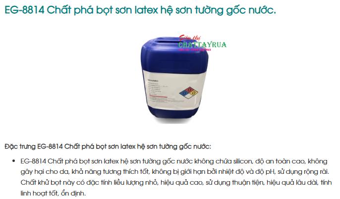 EG-8814 Chất phá bọt sơn latex hệ sơn tường gốc nước.